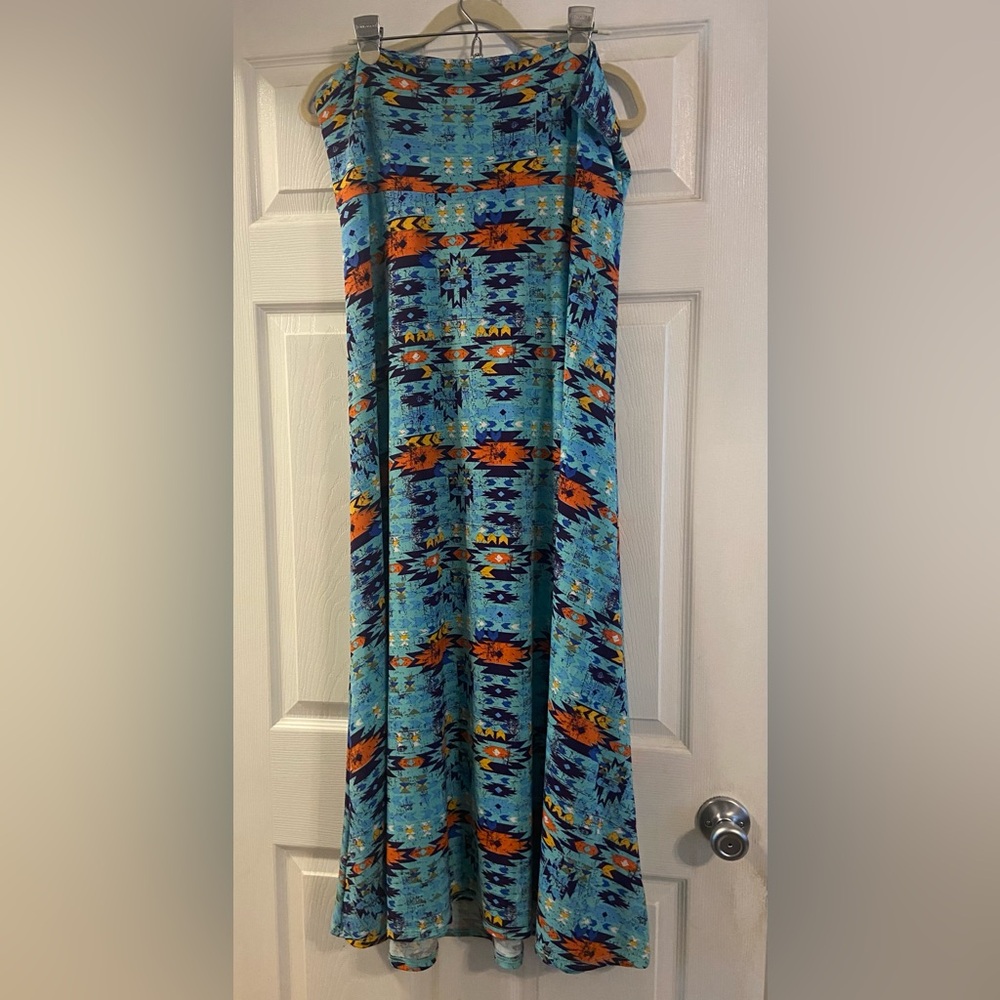 LuLaRoe Aztec Print Maxi Skirt - 2XL